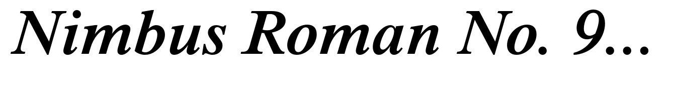 Nimbus Roman No. 9 Medium Italic